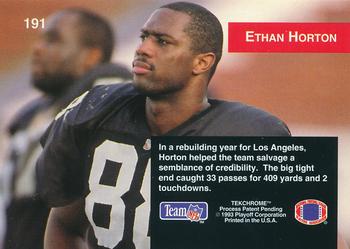 1993 Playoff #191 Ethan Horton Back