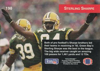 1993 Playoff #198 Sterling Sharpe Back