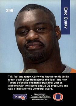 1993 Playoff #299 Eric Curry Back