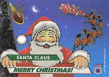 1993 NFL Properties Christmas #NNO Santa Claus Back