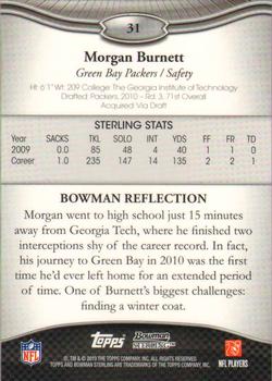 2010 Bowman Sterling #31 Morgan Burnett  Back