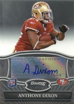 2010 Bowman Sterling #BSA-AD Anthony Dixon  Front