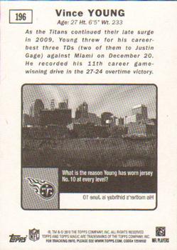 2010 Topps Magic #196 Vince Young  Back