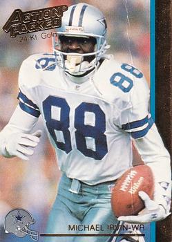 1992 Action Packed - 24-Kt. Gold #8G Michael Irvin Front