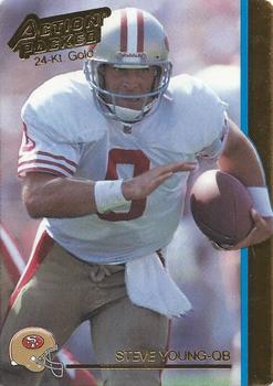 1992 Action Packed - 24-Kt. Gold #38G Steve Young Front