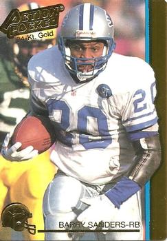 1992 Action Packed - 24-Kt. Gold #43G Barry Sanders Front