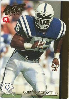 1992 Action Packed Rookie/Update - 24K Gold #2G Quentin Coryatt Front
