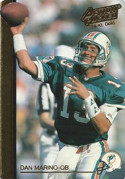 1992 Action Packed Rookie/Update - 24K Gold #28G Dan Marino Front