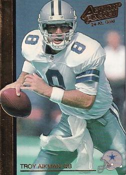 1992 Action Packed Rookie/Update - 24K Gold #29G Troy Aikman Front