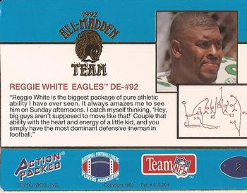1992 Action Packed All-Madden #2 Reggie White Back