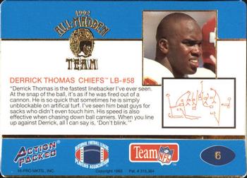 1992 Action Packed All-Madden #6 Derrick Thomas Back