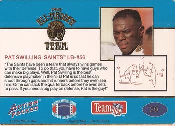 1992 Action Packed All-Madden #20 Pat Swilling Back