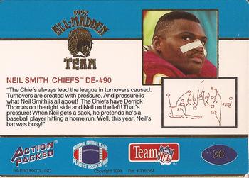 1992 Action Packed All-Madden #36 Neil Smith Back