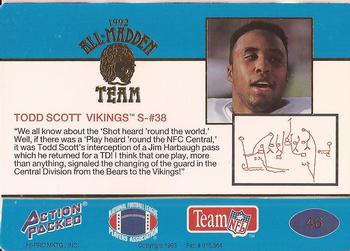 1992 Action Packed All-Madden #46 Todd Scott Back