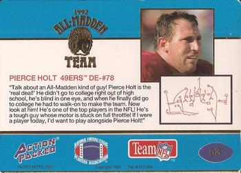 1992 Action Packed All-Madden #53 Pierce Holt Back