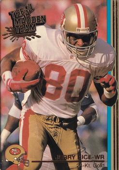 1992 Action Packed All-Madden - 24K Gold #10G Jerry Rice Front