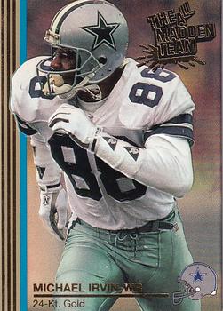 1992 Action Packed All-Madden - 24K Gold #27G Michael Irvin Front
