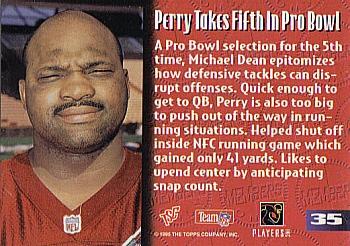 1995 Stadium Club Members Only 50 #35 Michael Dean Perry Back