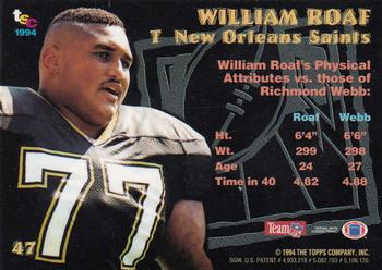 1994 Stadium Club Members Only 50 #47 William Roaf Back