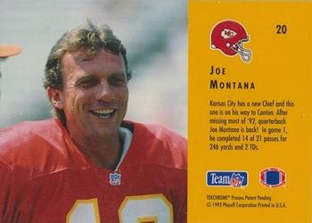 1993 Playoff Contenders #20 Joe Montana Back
