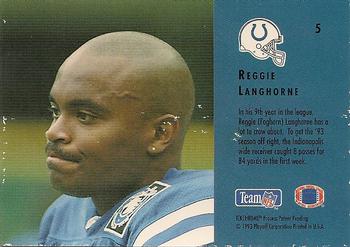 1993 Playoff Contenders #5 Reggie Langhorne Back