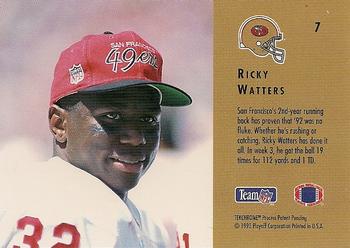 1993 Playoff Contenders #7 Ricky Watters Back