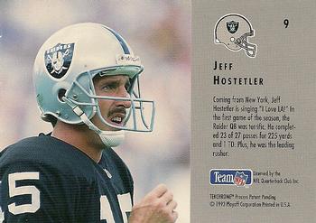 1993 Playoff Contenders #9 Jeff Hostetler Back