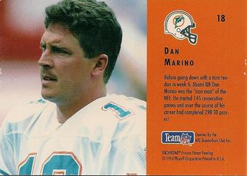 1993 Playoff Contenders #18 Dan Marino Back