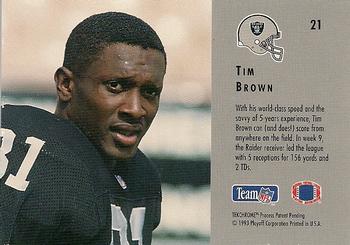 1993 Playoff Contenders #21 Tim Brown Back