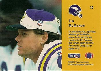 1993 Playoff Contenders #22 Jim McMahon Back