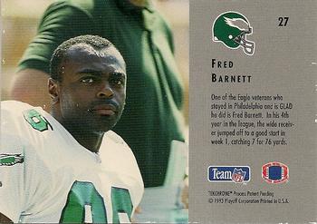 1993 Playoff Contenders #27 Fred Barnett Back