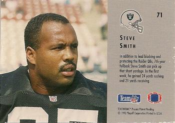 1993 Playoff Contenders #71 Steve Smith Back