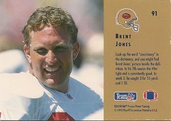 1993 Playoff Contenders #91 Brent Jones Back