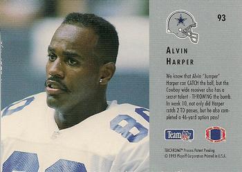 1993 Playoff Contenders #93 Alvin Harper Back
