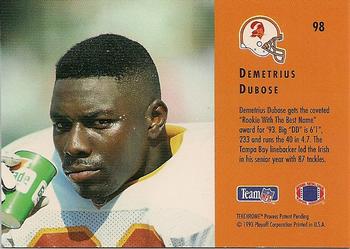 1993 Playoff Contenders #98 Demetrius DuBose Back