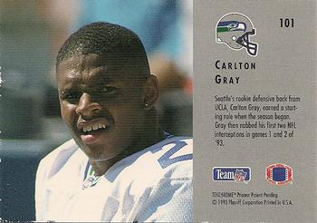 1993 Playoff Contenders #101 Carlton Gray Back