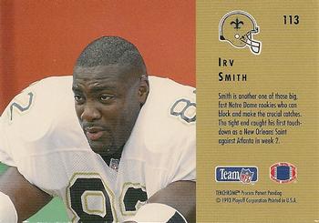 1993 Playoff Contenders #113 Irv Smith Back