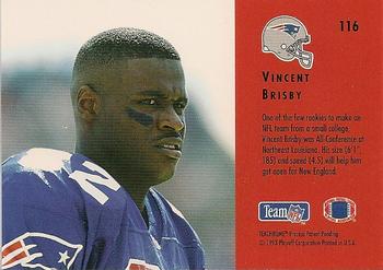 1993 Playoff Contenders #116 Vincent Brisby Back