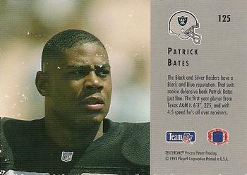 1993 Playoff Contenders #125 Patrick Bates Back