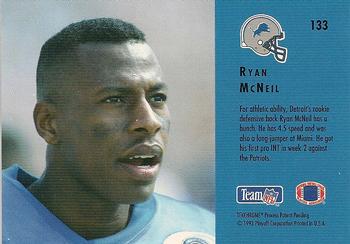 1993 Playoff Contenders #133 Ryan McNeil Back