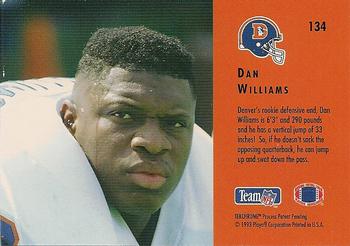1993 Playoff Contenders #134 Dan Williams Back