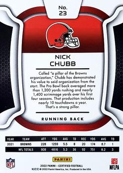 2022 Panini Certified - Mirror #23 Nick Chubb Back