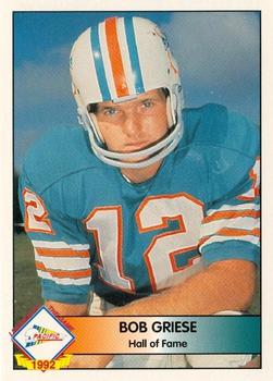 1992 Pacific Football Bob Griese Legends of the Game #16 HOF Miami Dolphins  