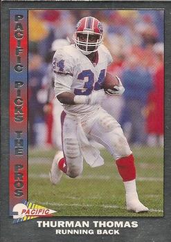 1992 Pacific - Pacific Picks the Pros Silver #6 Thurman Thomas Front