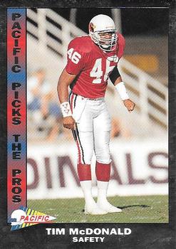 1992 Pacific - Pacific Picks the Pros Silver #8 Tim McDonald Front