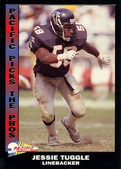 1992 Pacific - Pacific Picks the Pros Silver #14 Jessie Tuggle Front
