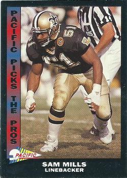 1992 Pacific - Pacific Picks the Pros Silver #16 Sam Mills Front