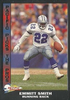 1992 Pacific - Pacific Picks the Pros Silver #20 Emmitt Smith Front