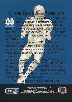 1993 Playoff Contenders - Rick Mirer #2 Rick Mirer Back