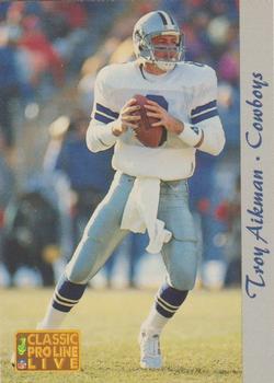 1993 Pro Line Live #NNO Troy Aikman Front